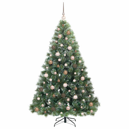 Künstlicher Weihnachtsbaum mit 300 LEDs Grün 180 cm PE und PVC