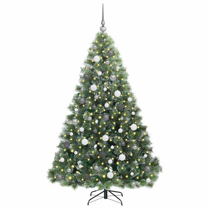 Künstlicher Weihnachtsbaum mit 300 LEDs Grün 180 cm PE und PVC