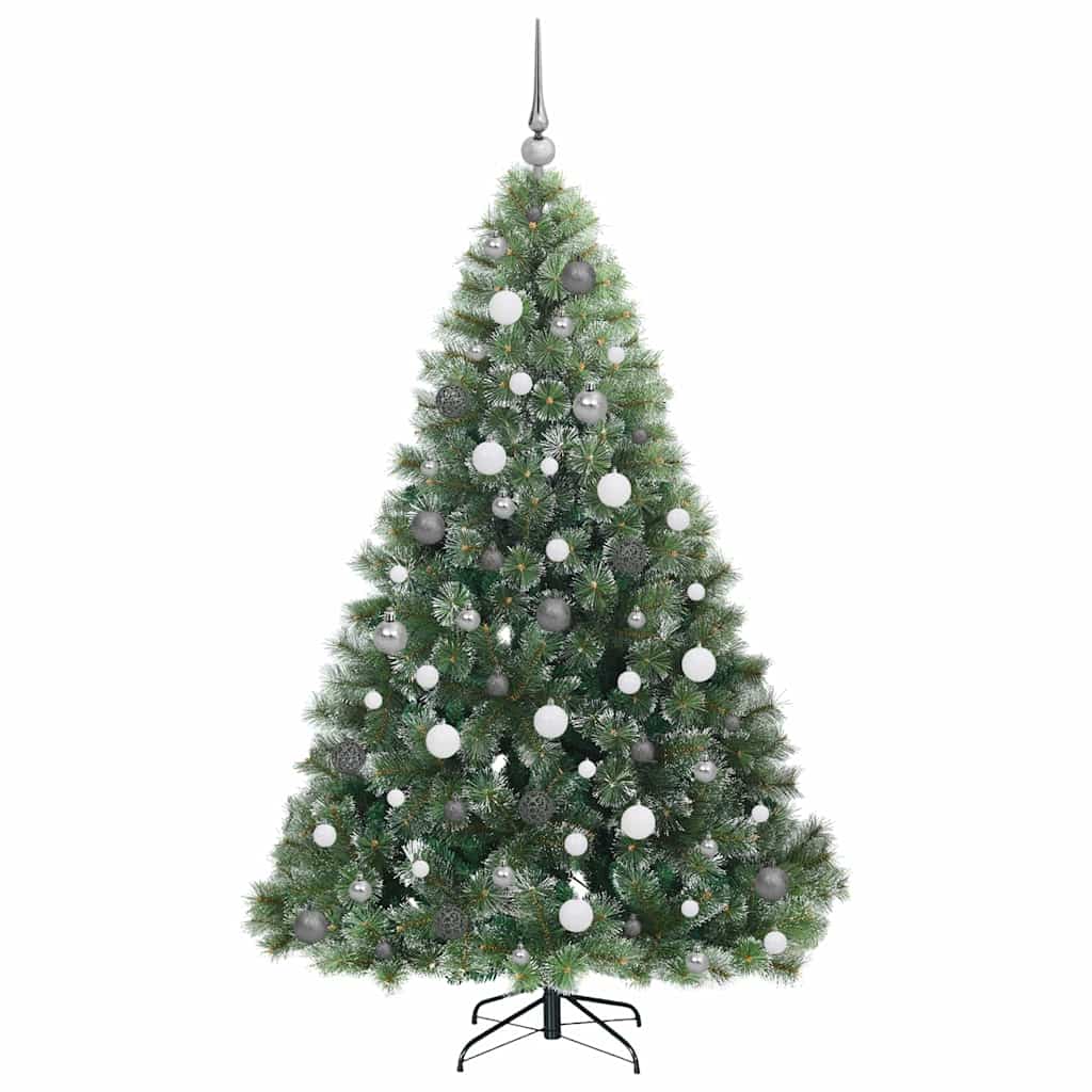 Künstlicher Weihnachtsbaum mit 300 LEDs Grün 180 cm PE und PVC