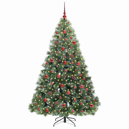 Künstlicher Weihnachtsbaum mit 300 LEDs Grün 180 cm PE und PVC