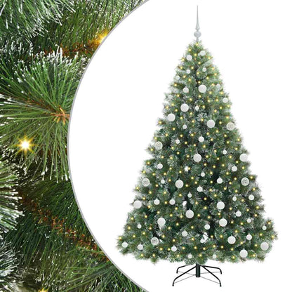 Künstlicher Weihnachtsbaum mit 300 LEDs Grün 180 cm PE und PVC