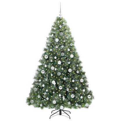 Künstlicher Weihnachtsbaum mit 300 LEDs Grün 180 cm PE und PVC