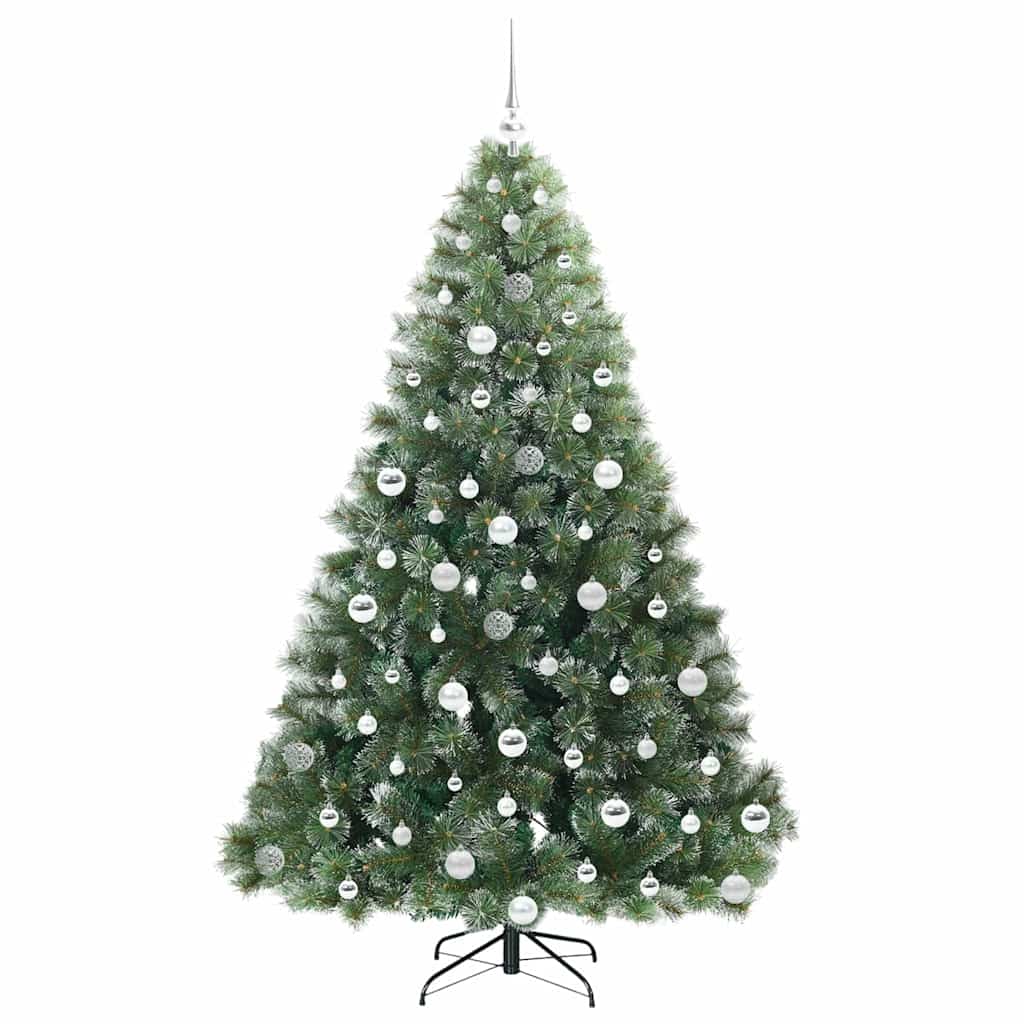 Künstlicher Weihnachtsbaum mit 300 LEDs Grün 180 cm PE und PVC