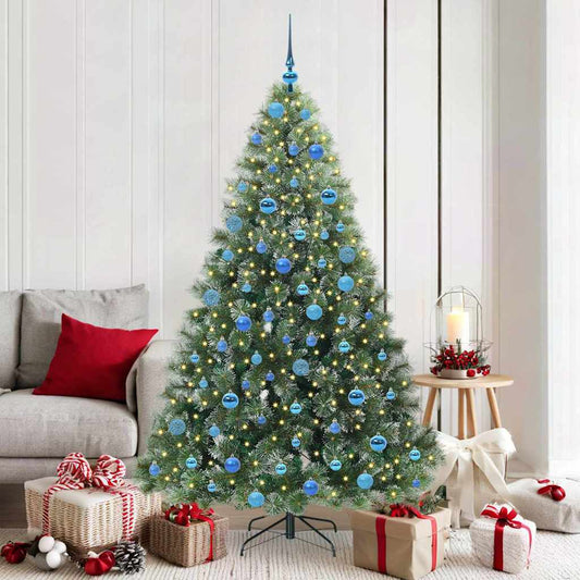 Künstlicher Weihnachtsbaum mit 300 LEDs Grün 180 cm PE und PVC