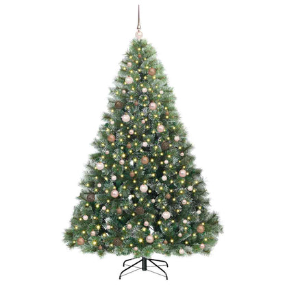 Künstlicher Weihnachtsbaum mit 300 LEDs Grün 210 cm PE und PVC