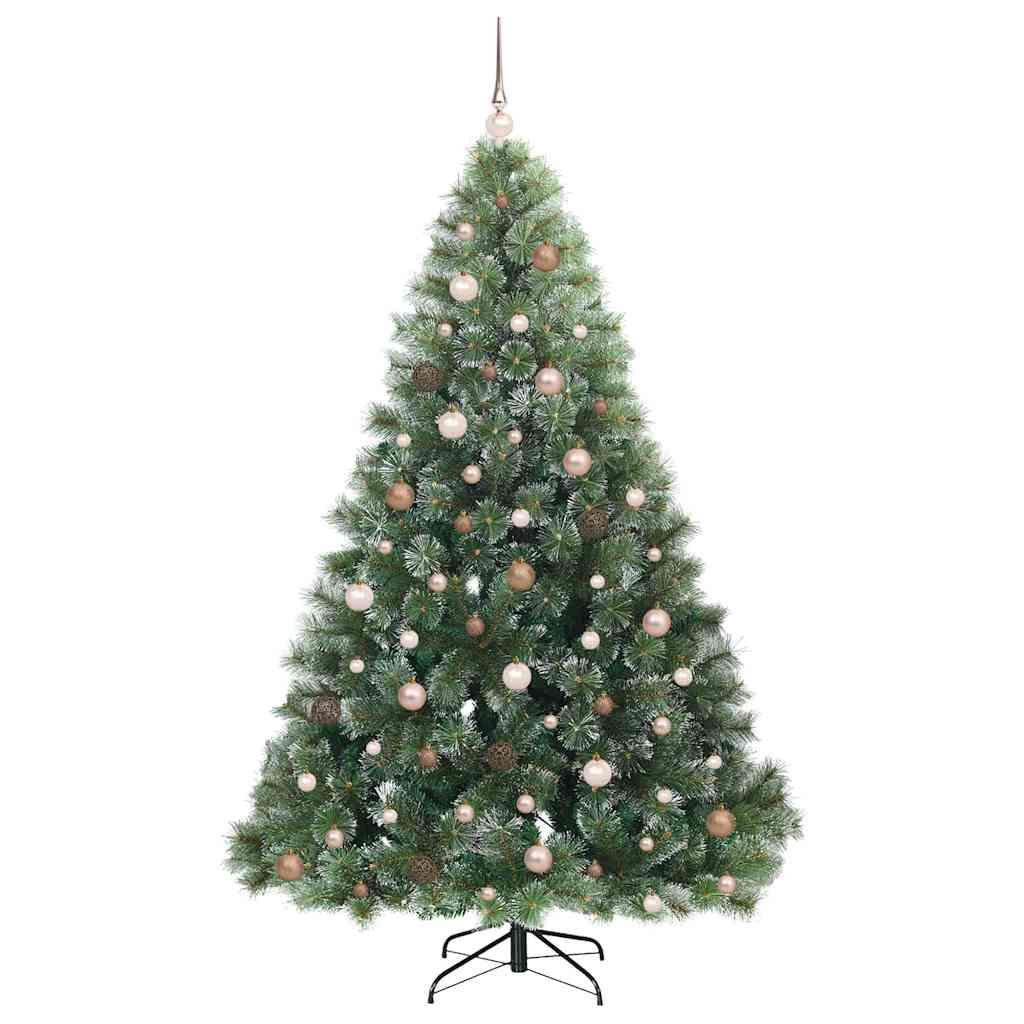 Künstlicher Weihnachtsbaum mit 300 LEDs Grün 210 cm PE und PVC