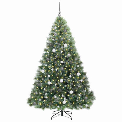 Künstlicher Weihnachtsbaum mit 300 LEDs Grün 210 cm PE und PVC