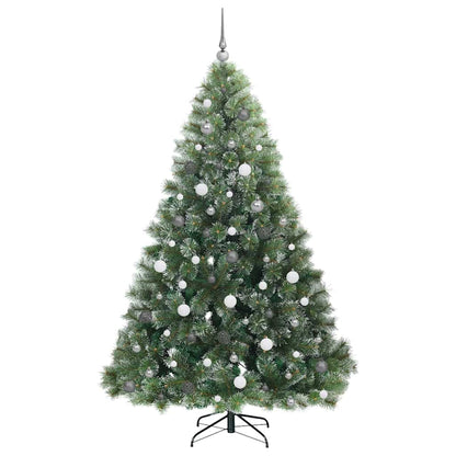Künstlicher Weihnachtsbaum mit 300 LEDs Grün 210 cm PE und PVC