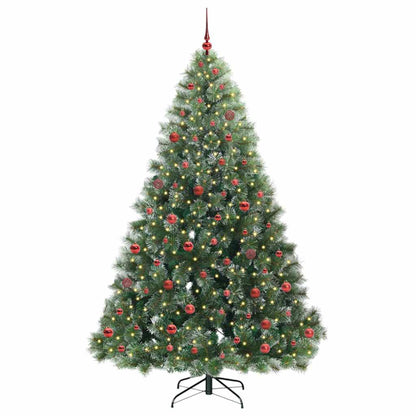 Künstlicher Weihnachtsbaum mit 300 LEDs Grün 210 cm PE und PVC