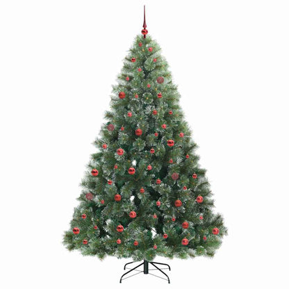Künstlicher Weihnachtsbaum mit 300 LEDs Grün 210 cm PE und PVC