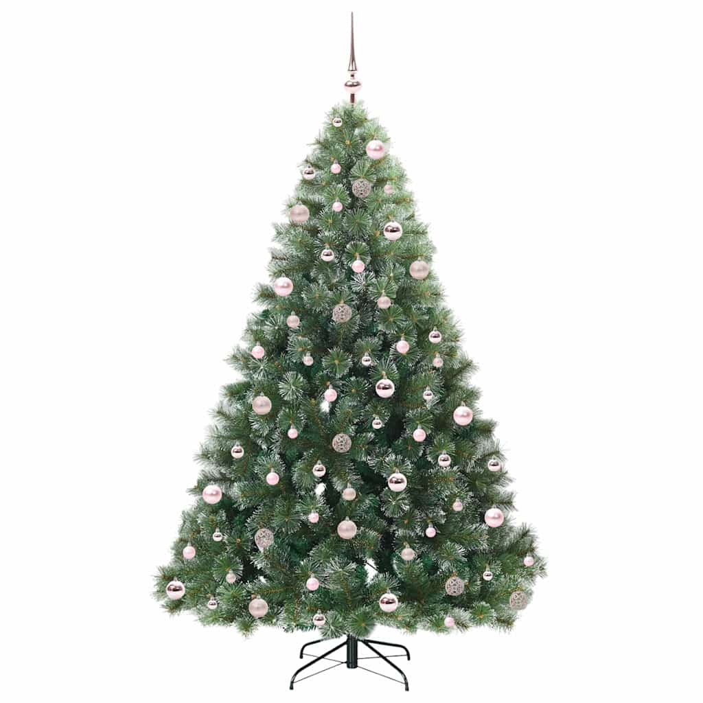 Künstlicher Weihnachtsbaum mit 300 LEDs Grün 210 cm PE und PVC