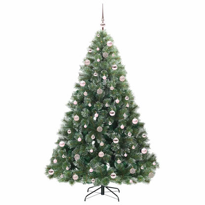 Künstlicher Weihnachtsbaum mit 300 LEDs Grün 210 cm PE und PVC