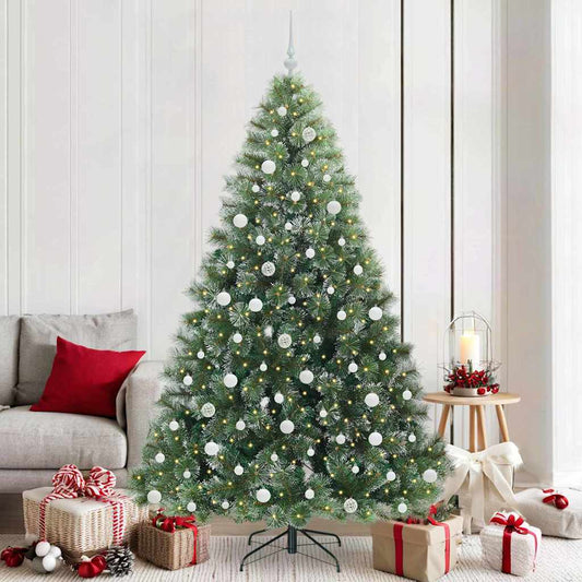 Künstlicher Weihnachtsbaum mit 300 LEDs Grün 210 cm PE und PVC