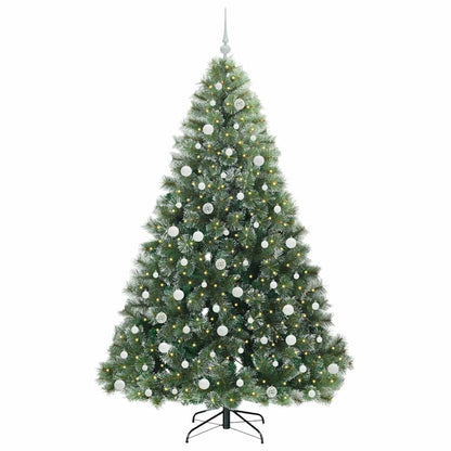 Künstlicher Weihnachtsbaum mit 300 LEDs Grün 210 cm PE und PVC