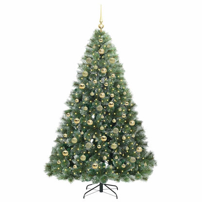 Künstlicher Weihnachtsbaum mit 300 LEDs Grün 210 cm PE und PVC