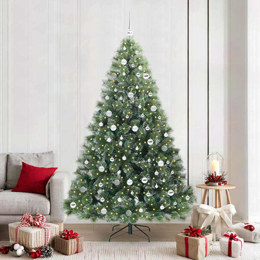 Künstlicher Weihnachtsbaum mit 300 LEDs Grün 210 cm PE und PVC