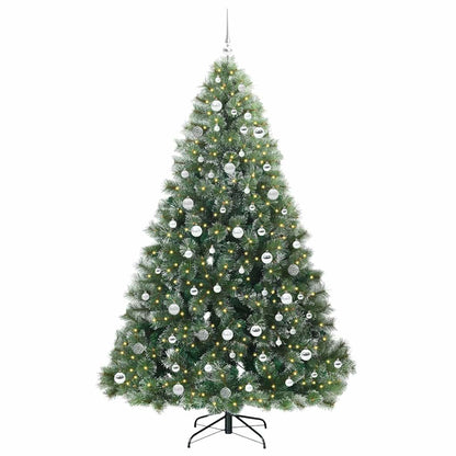 Künstlicher Weihnachtsbaum mit 300 LEDs Grün 210 cm PE und PVC
