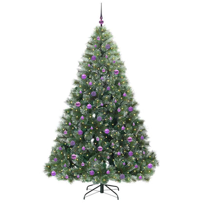 Künstlicher Weihnachtsbaum mit 300 LEDs Grün 210 cm PE und PVC