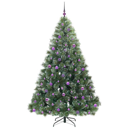 Künstlicher Weihnachtsbaum mit 300 LEDs Grün 210 cm PE und PVC