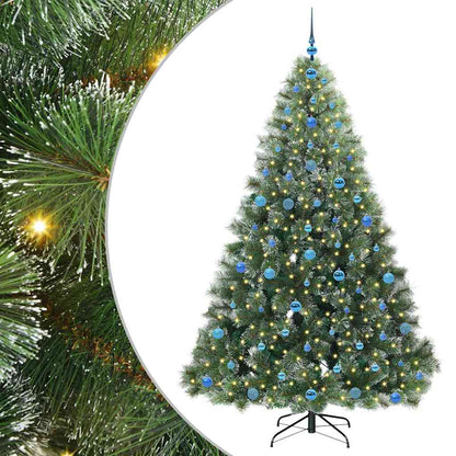 Künstlicher Weihnachtsbaum mit 300 LEDs Grün 210 cm PE und PVC