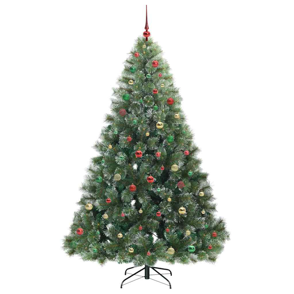 Künstlicher Weihnachtsbaum mit 300 LEDs Grün 210 cm PE und PVC