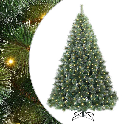 Künstlicher Weihnachtsbaum mit 300 LEDs Grün 240 cm PE und PVC