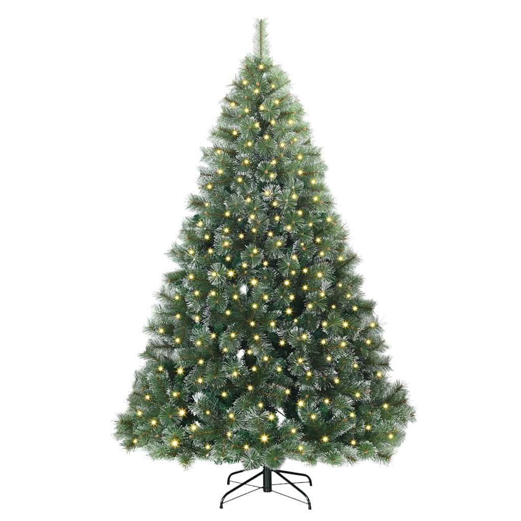 Künstlicher Weihnachtsbaum mit 300 LEDs Grün 240 cm PE und PVC
