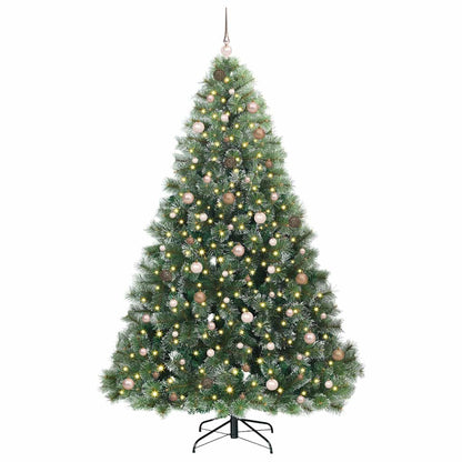 Künstlicher Weihnachtsbaum mit 300 LEDs Grün 240 cm PE und PVC