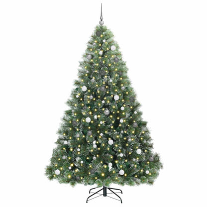 Künstlicher Weihnachtsbaum mit 300 LEDs Grün 240 cm PE und PVC