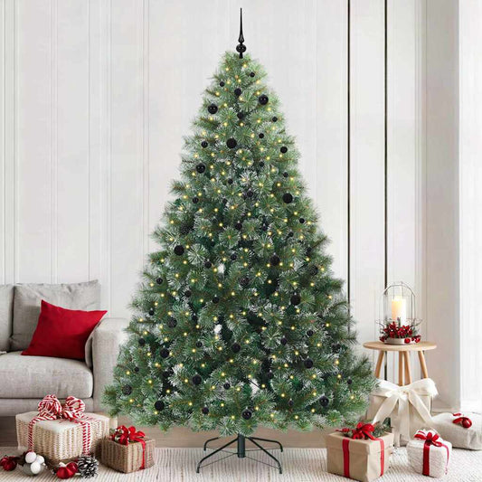 Künstlicher Weihnachtsbaum mit 300 LEDs Grün 240 cm PE und PVC