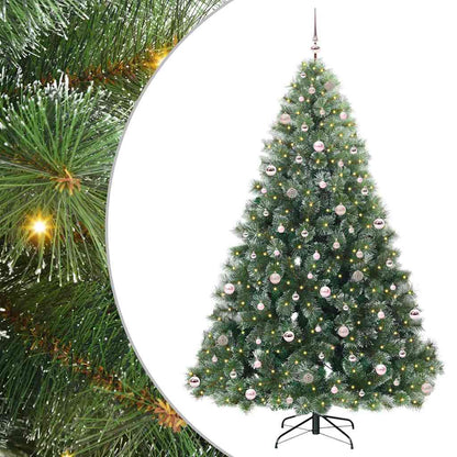 Künstlicher Weihnachtsbaum mit 300 LEDs Grün 240 cm PE und PVC