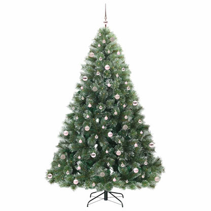 Künstlicher Weihnachtsbaum mit 300 LEDs Grün 240 cm PE und PVC