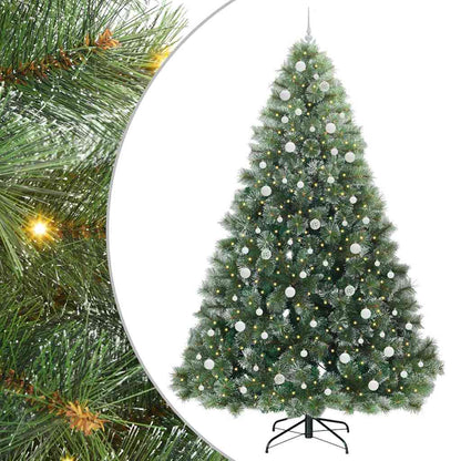 Künstlicher Weihnachtsbaum mit 300 LEDs Grün 240 cm PE und PVC
