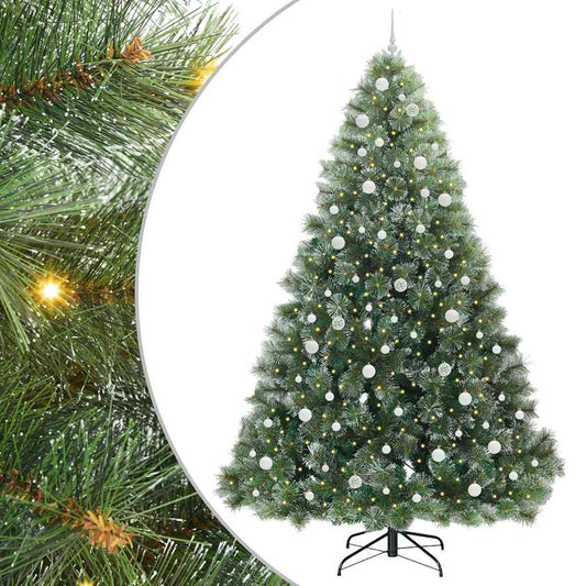 Künstlicher Weihnachtsbaum mit 300 LEDs Grün 240 cm PE und PVC