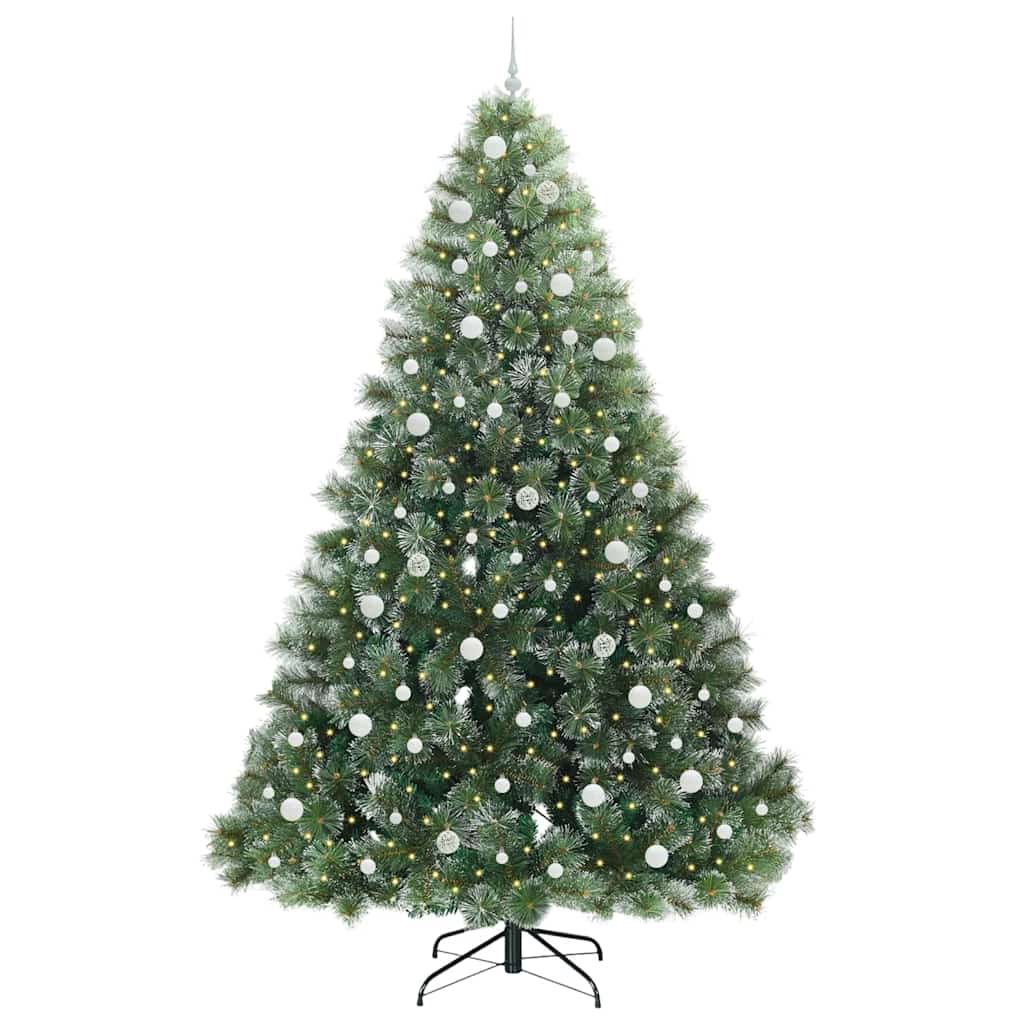 Künstlicher Weihnachtsbaum mit 300 LEDs Grün 240 cm PE und PVC
