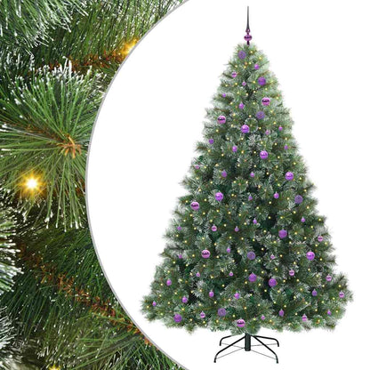 Künstlicher Weihnachtsbaum mit 300 LEDs Grün 240 cm PE und PVC