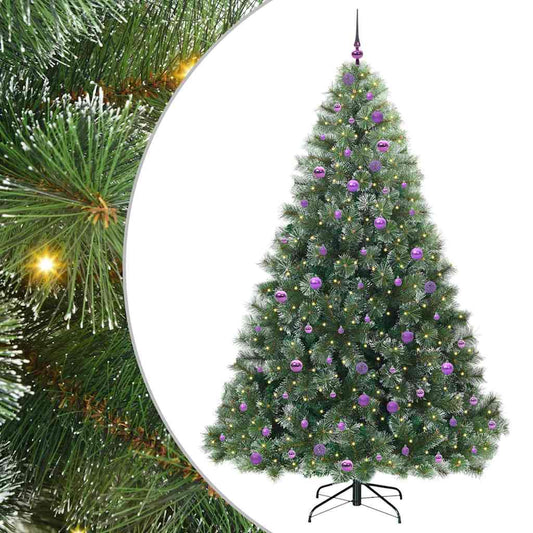 Künstlicher Weihnachtsbaum mit 300 LEDs Grün 240 cm PE und PVC