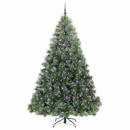Künstlicher Weihnachtsbaum mit 300 LEDs Grün 240 cm PE und PVC