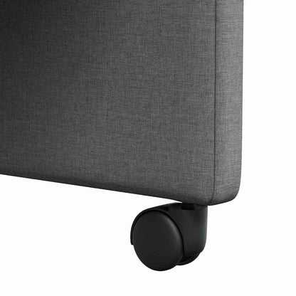 Esszimmerstühle Mit Rad 2 pcs Dunkelgrau 57 x 66 x 94 cm Stoff