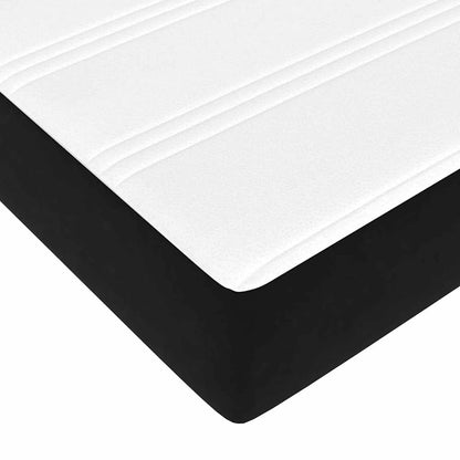Bettgestell mit Matratze mit Matratze Schwarz 90 x 200 cm Samt