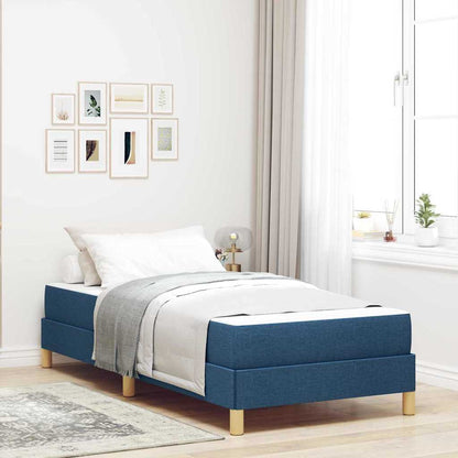 Boxspringbett Blau 80 x 200 cm Stoff