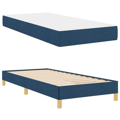 Boxspringbett Blau 80 x 200 cm Stoff