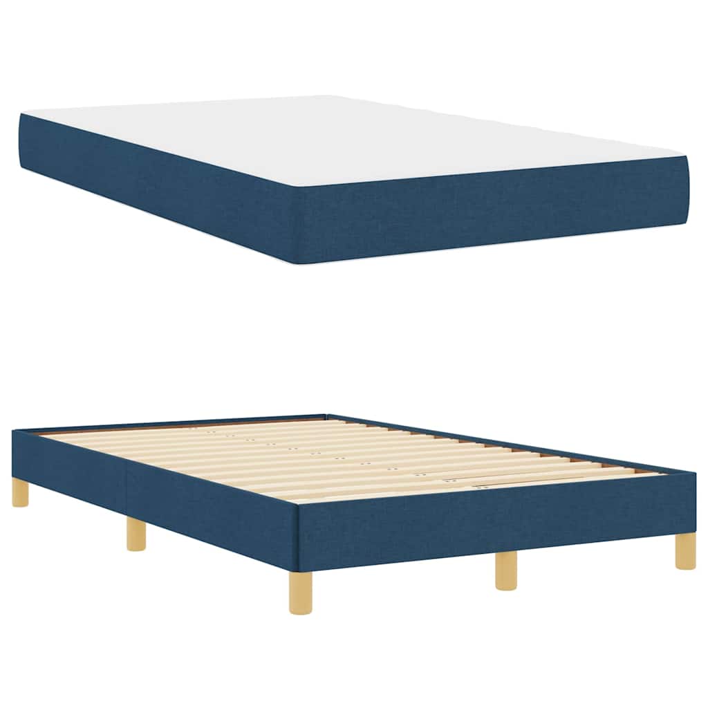 Boxspringbett Blau 120 x 200 cm Stoff