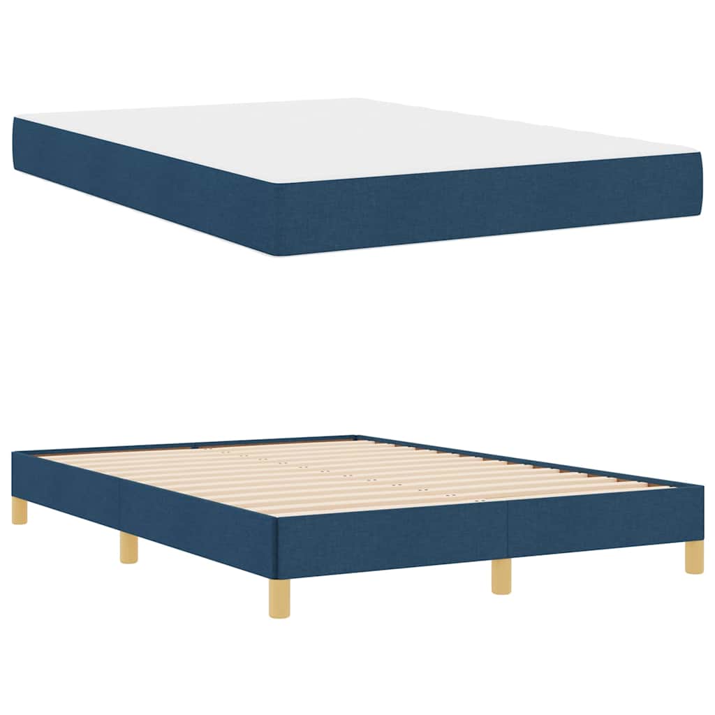 Boxspringbett Blau 140 x 200 cm Stoff