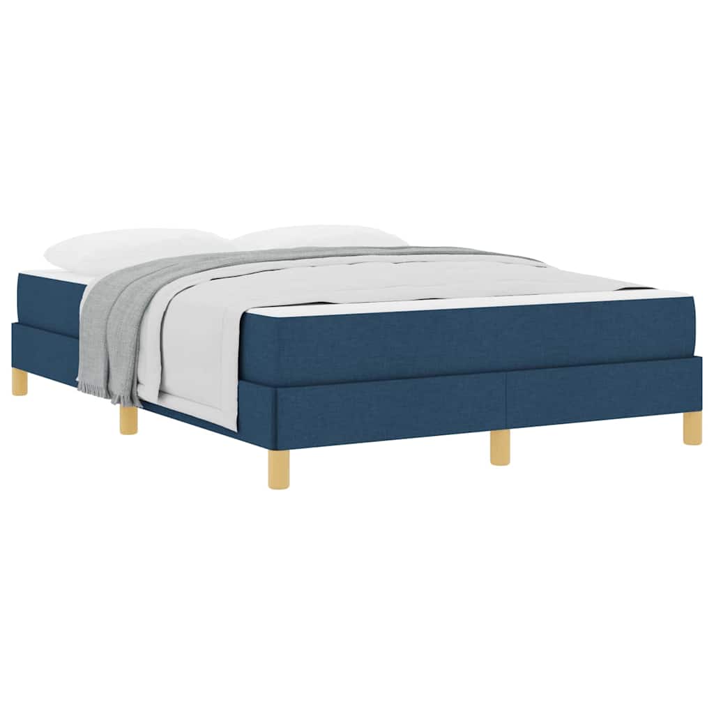 Boxspringbett Blau 140 x 200 cm Stoff