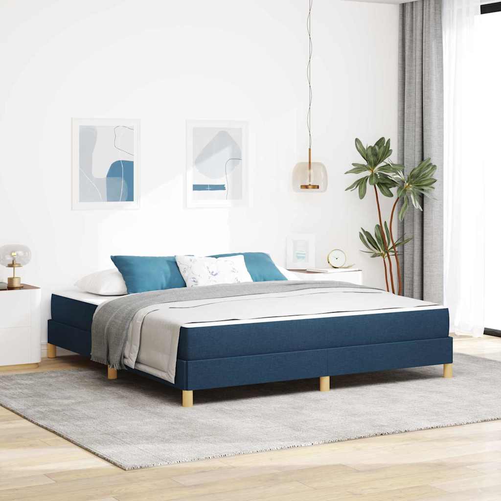 Boxspringbett Blau 180 x 200 cm Stoff