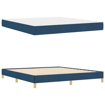 Boxspringbett Blau 180 x 200 cm Stoff