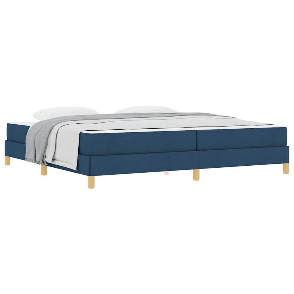 Boxspringbett Blau 200 x 200 cm Stoff