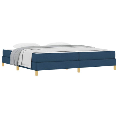 Boxspringbett Blau 200 x 200 cm Stoff
