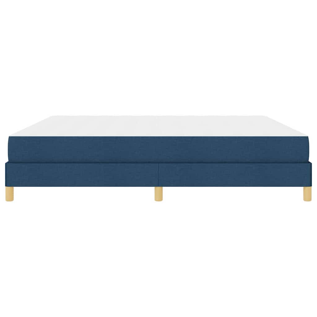 Boxspringbett Blau 200 x 200 cm Stoff